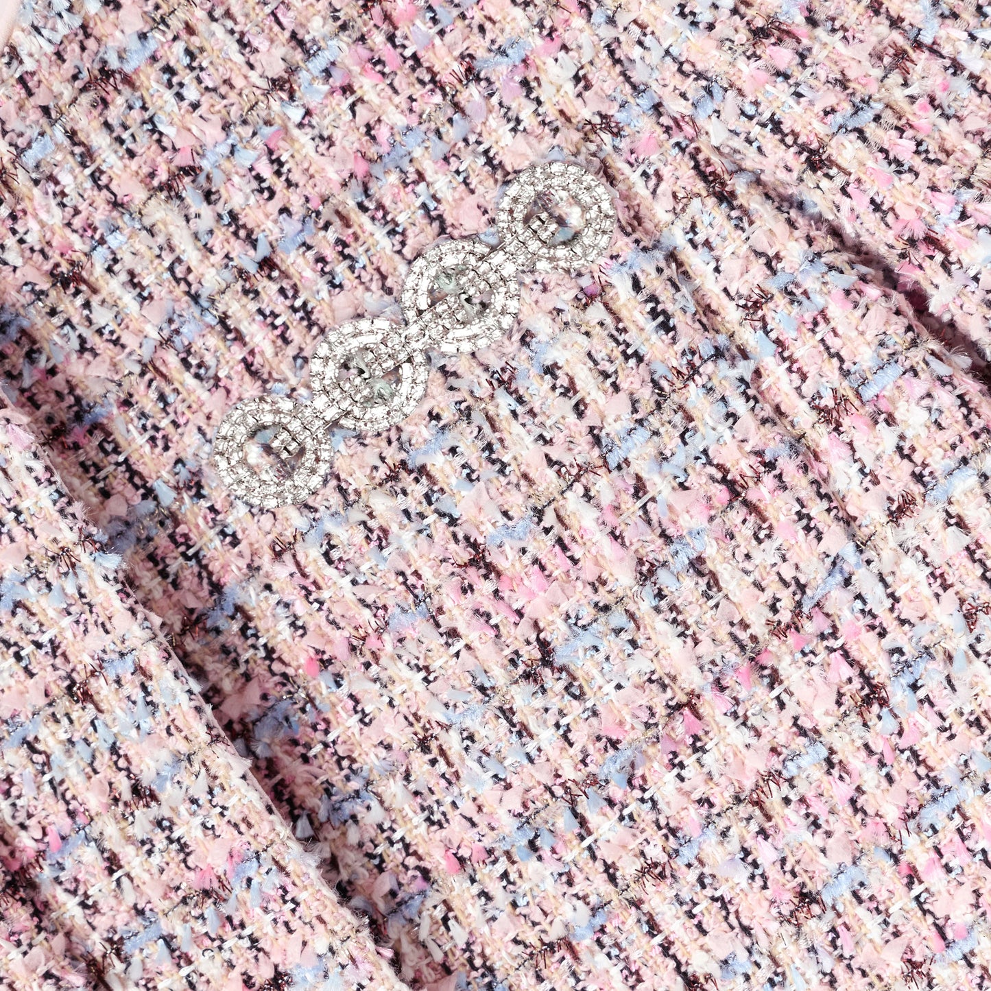 Pink Boucle Fur Jacket