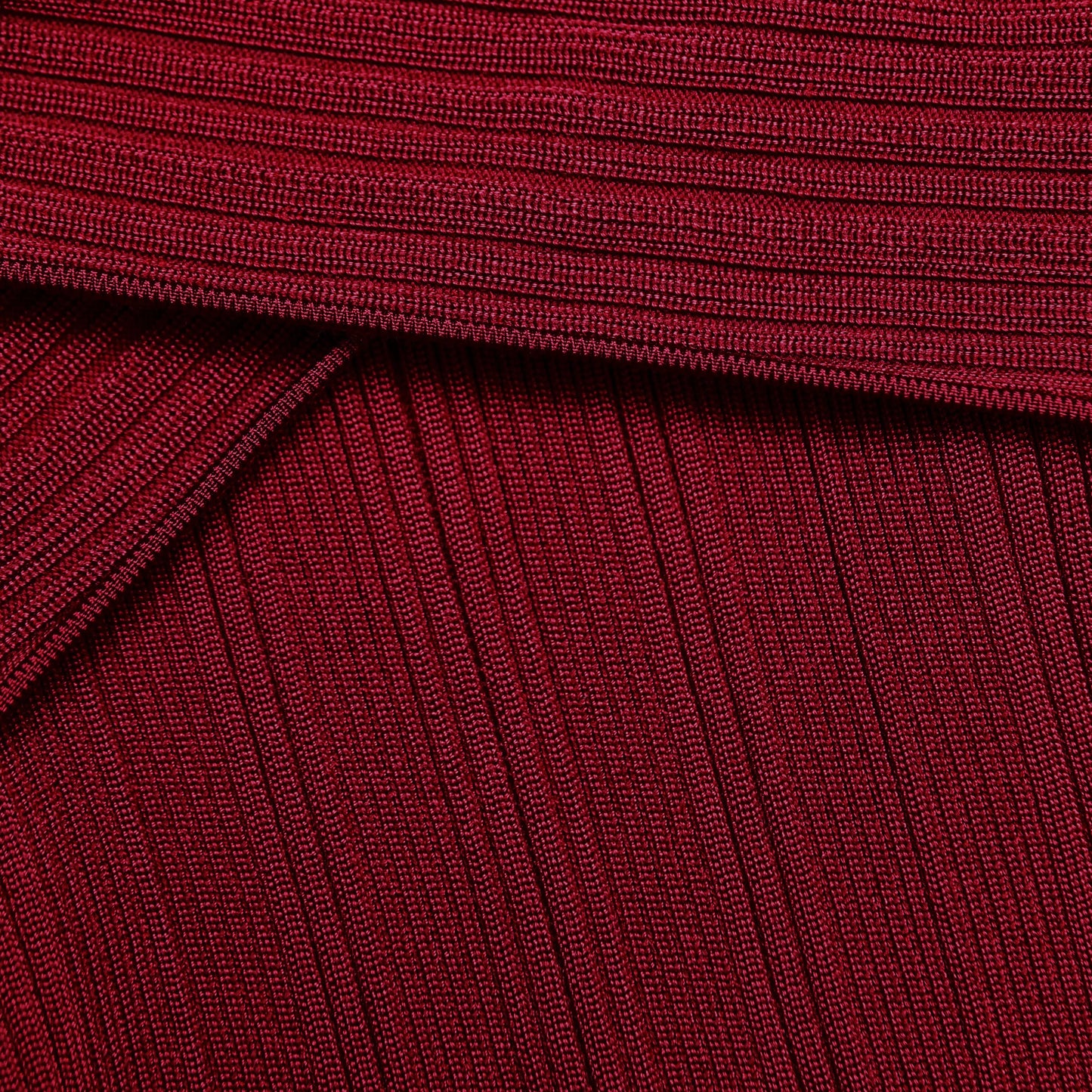 Burgundy Viscose Knit Mini Dress