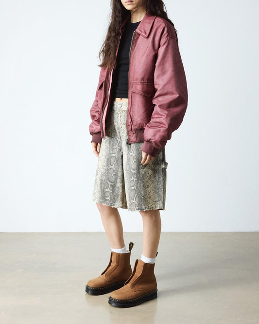 ZEBZAG LACELESS WARM LINED SLIP ON NUBUCK BOOTS