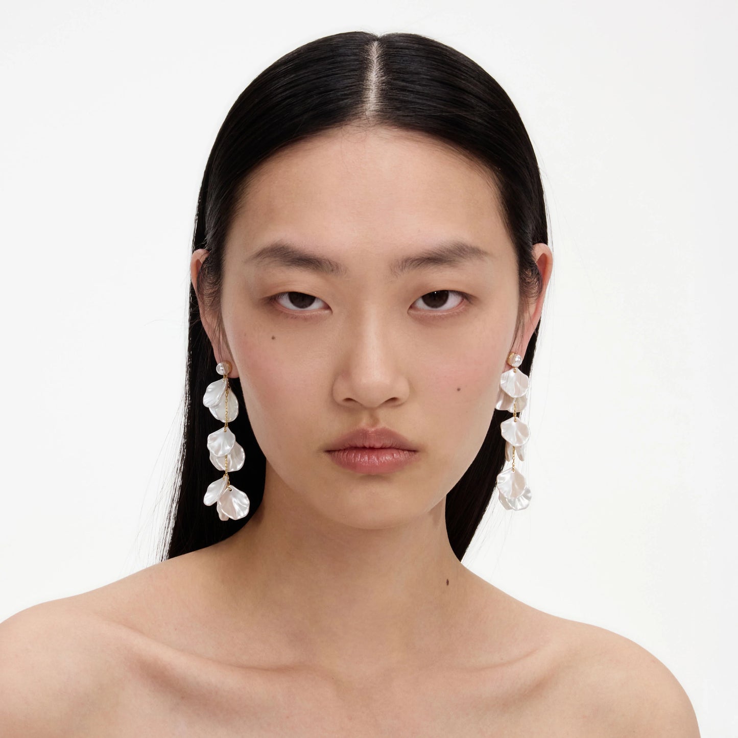 Pearl Petal Tiered Earrings
