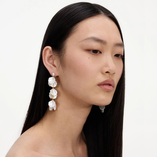 Pearl Petal Tiered Earrings