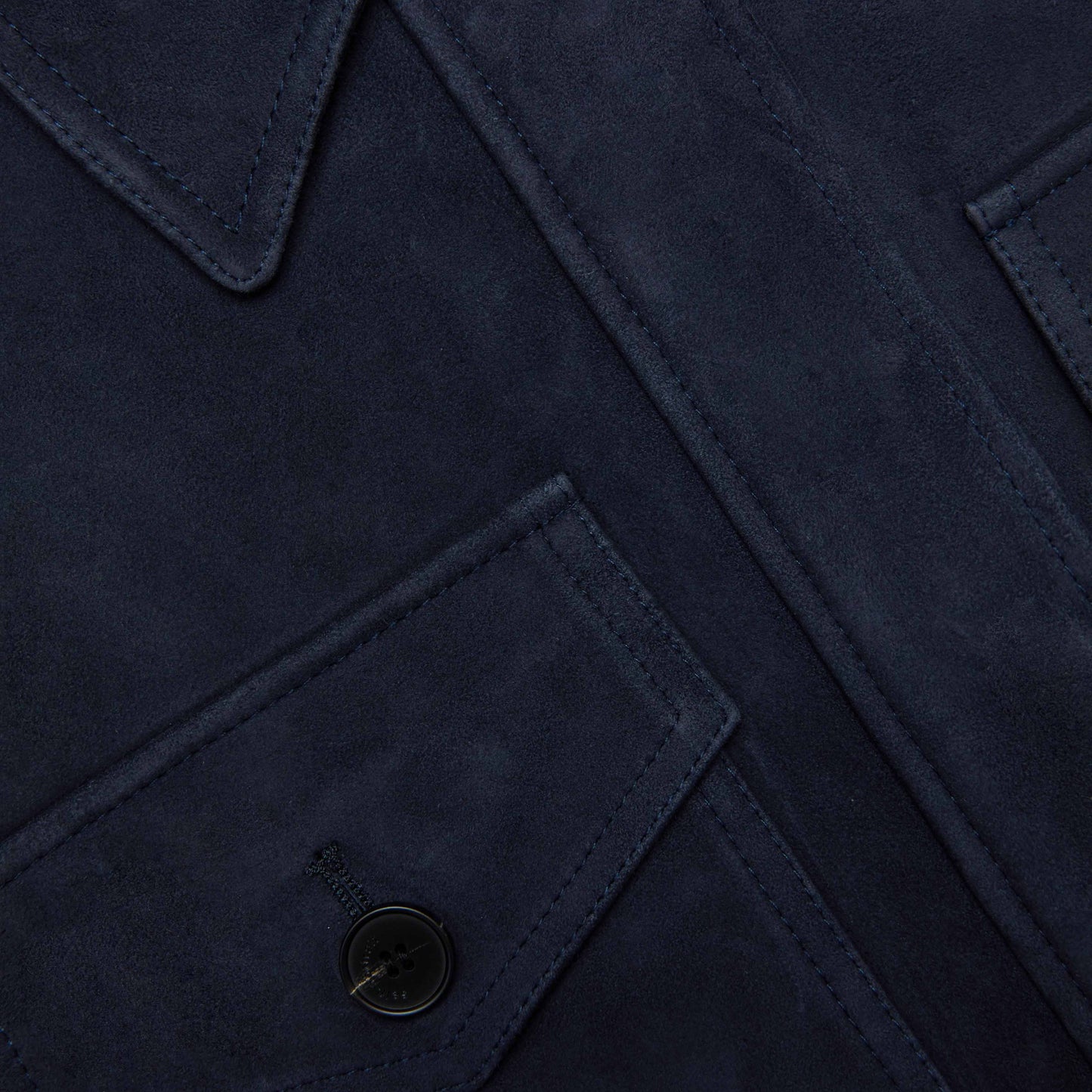 Navy Suede Oversized Jacket
