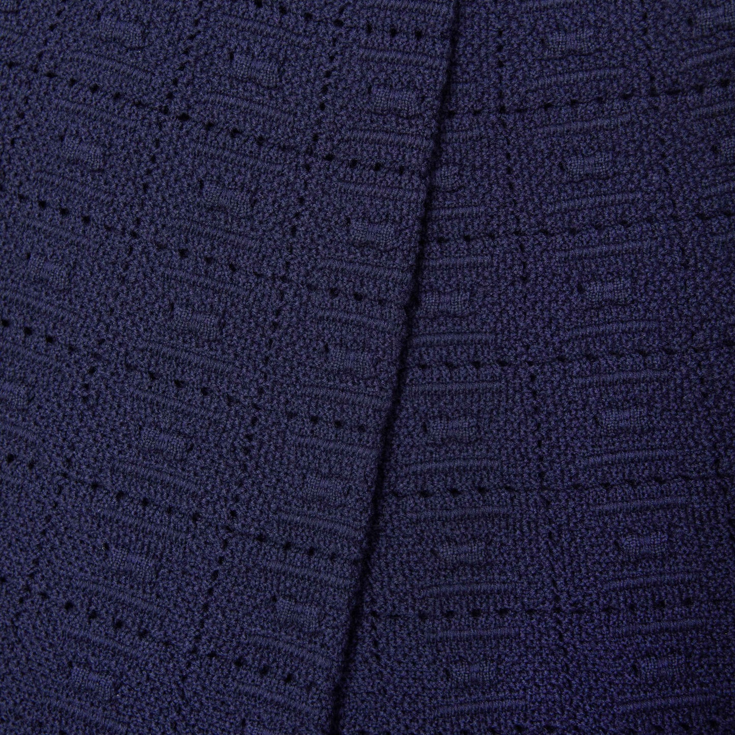 Navy Pointelle Knit Trousers