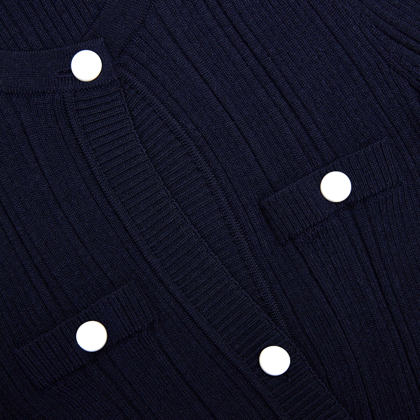 Navy Asymmetric Knit Top
