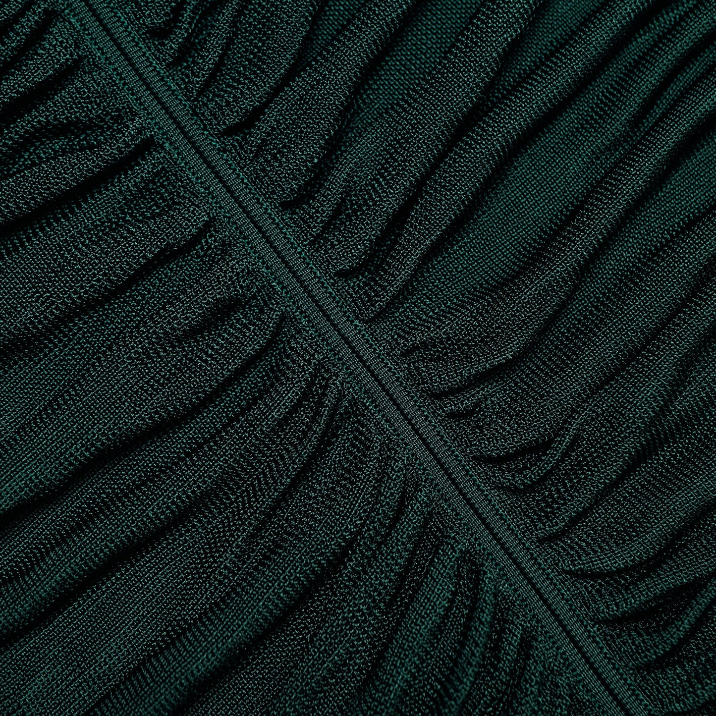 Green Viscose Knit Midi Dress