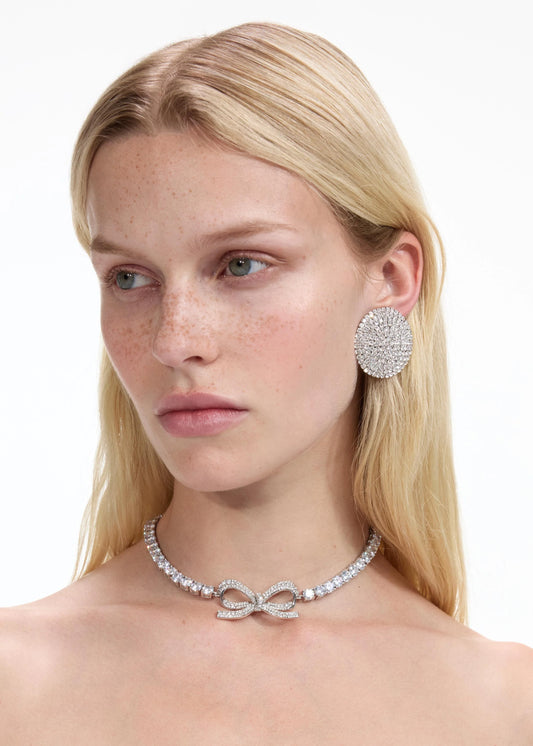 Diamante Bow Tennis Choker