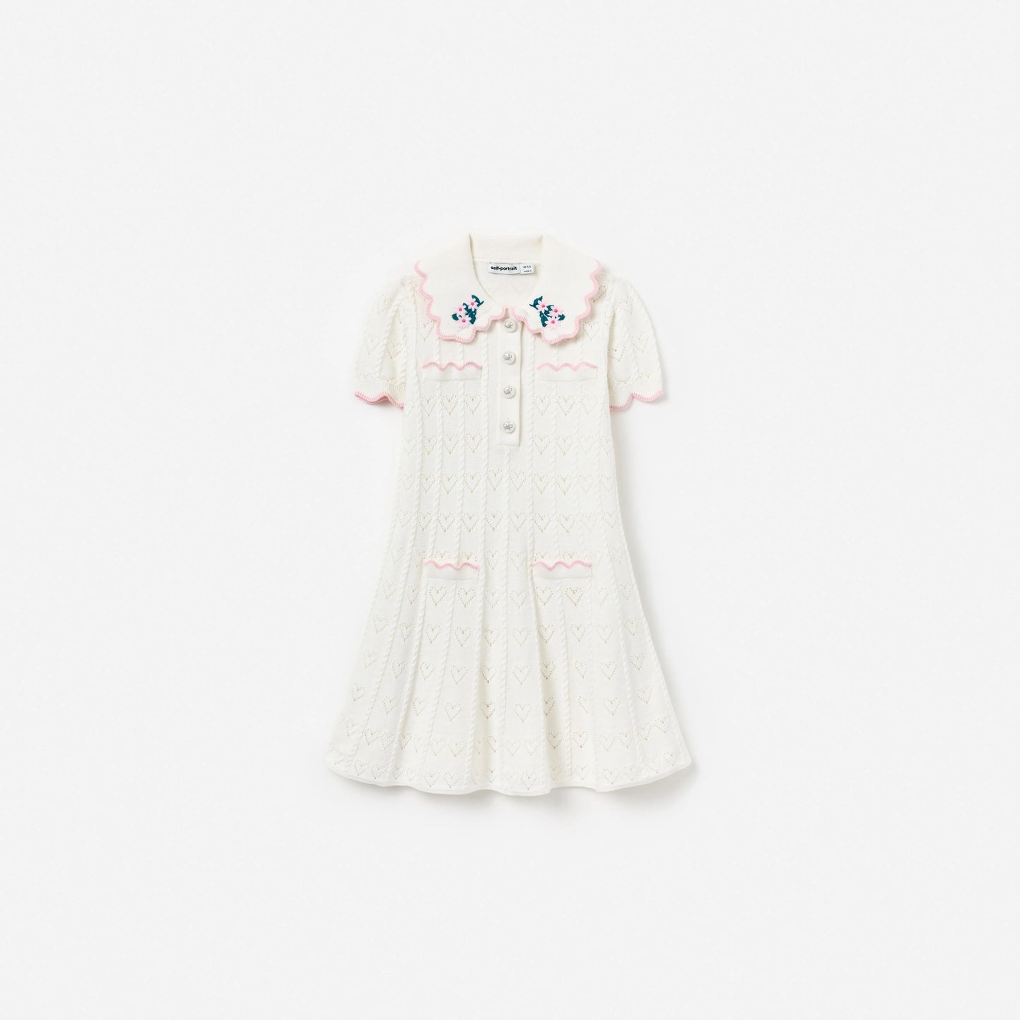Cream Heart Knit Dress