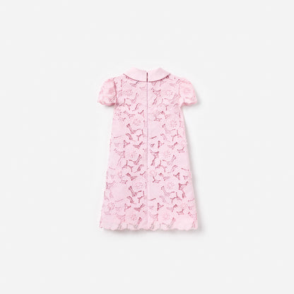 Pink Flower Lace Dress