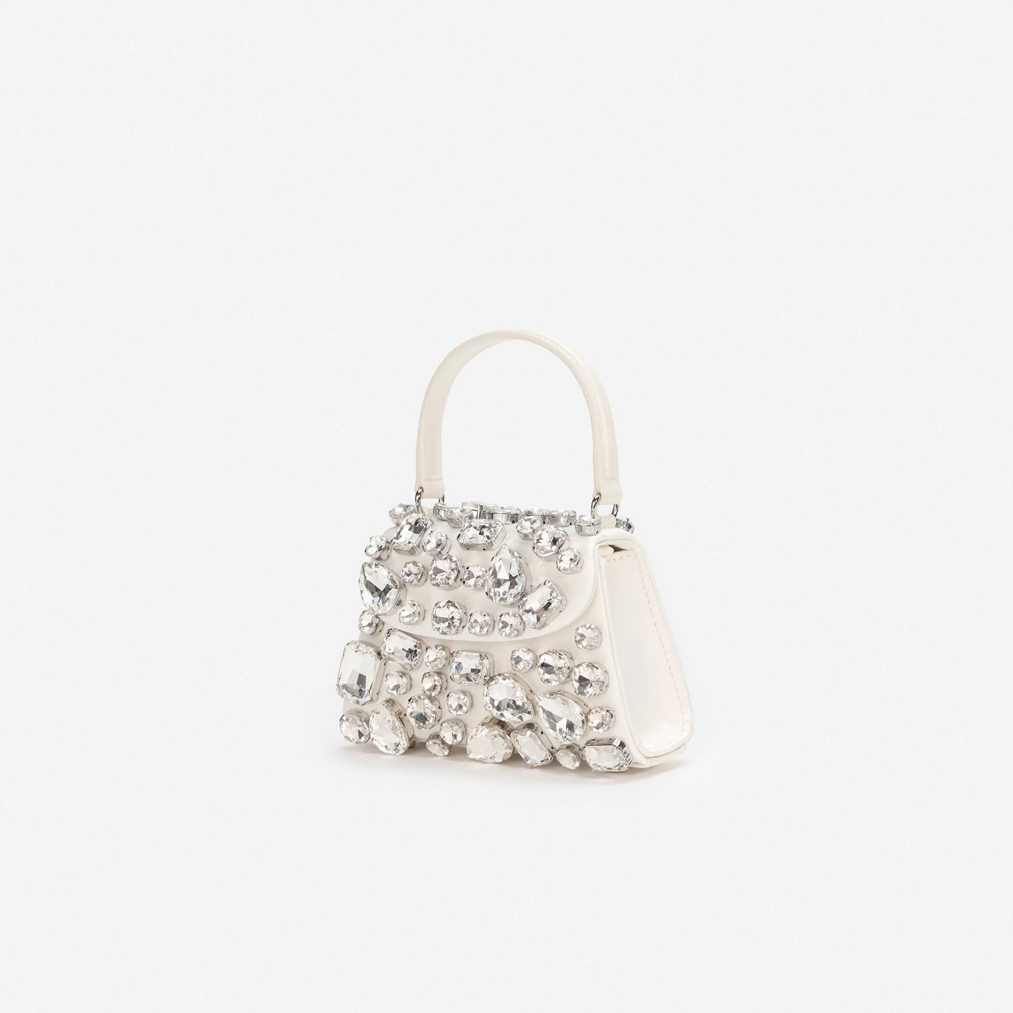 Cream Multi Crystal Mini Bag