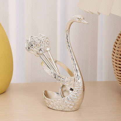 ✨🔥🎁Creative swan design coffee stirring spoon set (6 spoons)