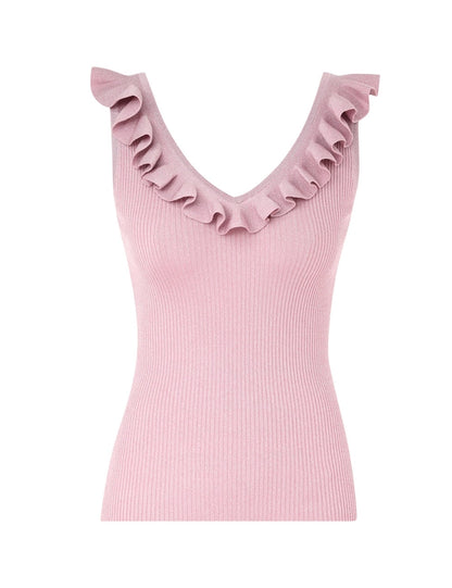 August Frill V-Neck Top