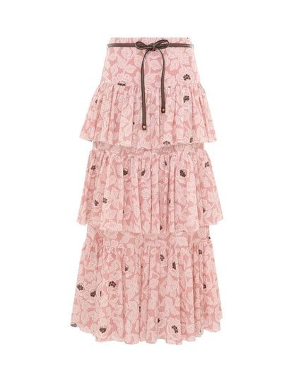 Ottie Tiered Midi Skirt