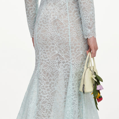 Mint Lace Midi Skirt