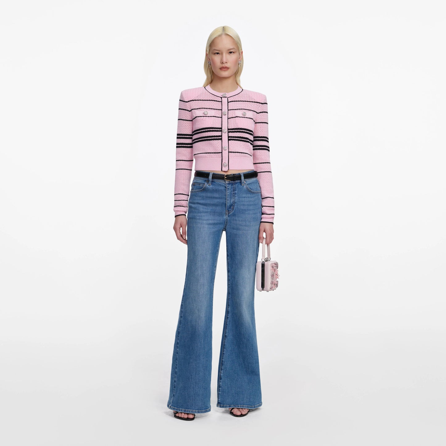 Pink Stripe Cardigan