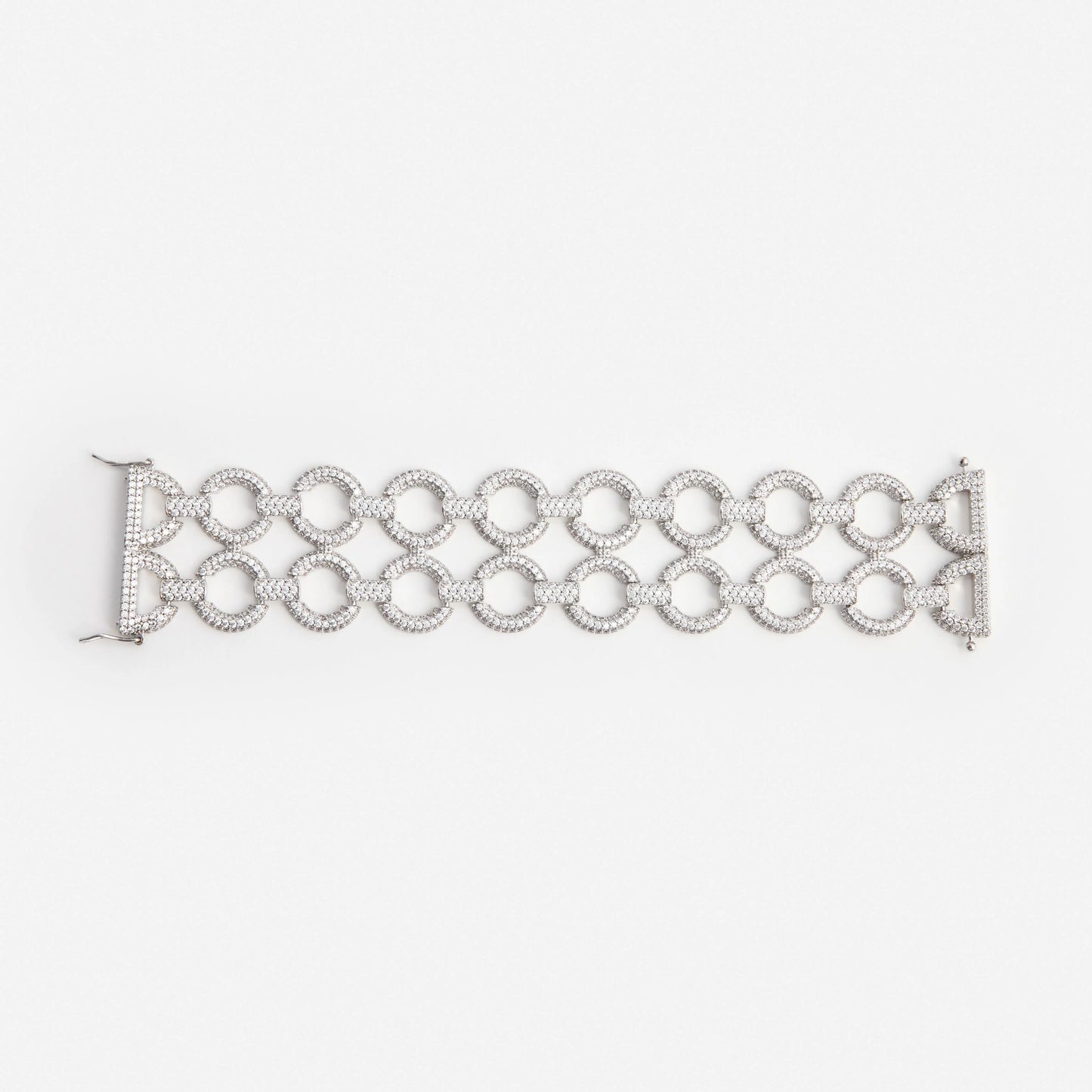 Double Crystal Link Bracelet