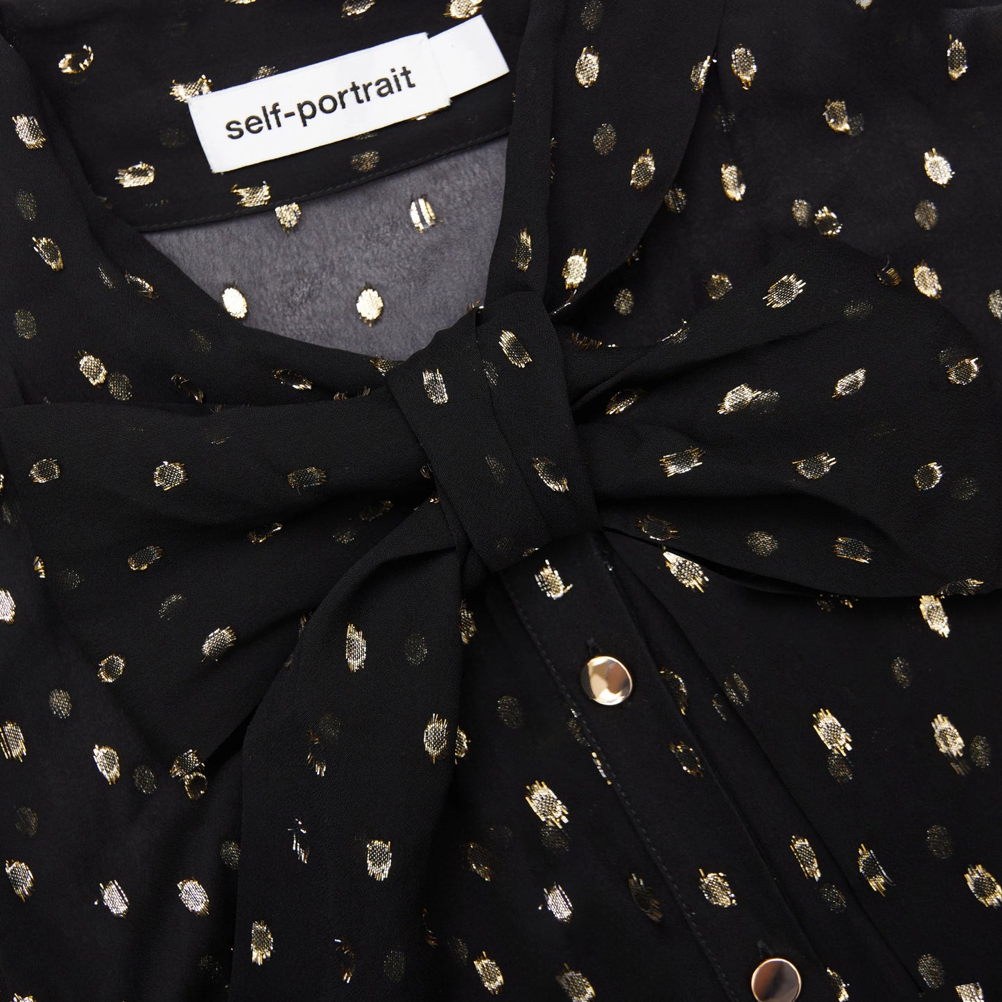 Black And Gold Chiffon Blouse