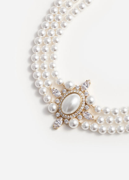 Gold Pearl Choker