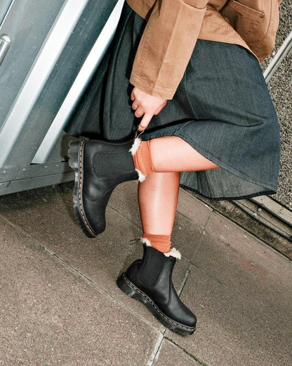 2976 Leonore Faux Fur Lined Burnished Chelsea Boots