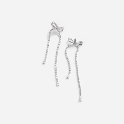 Crystal Bow Dangle Earrings