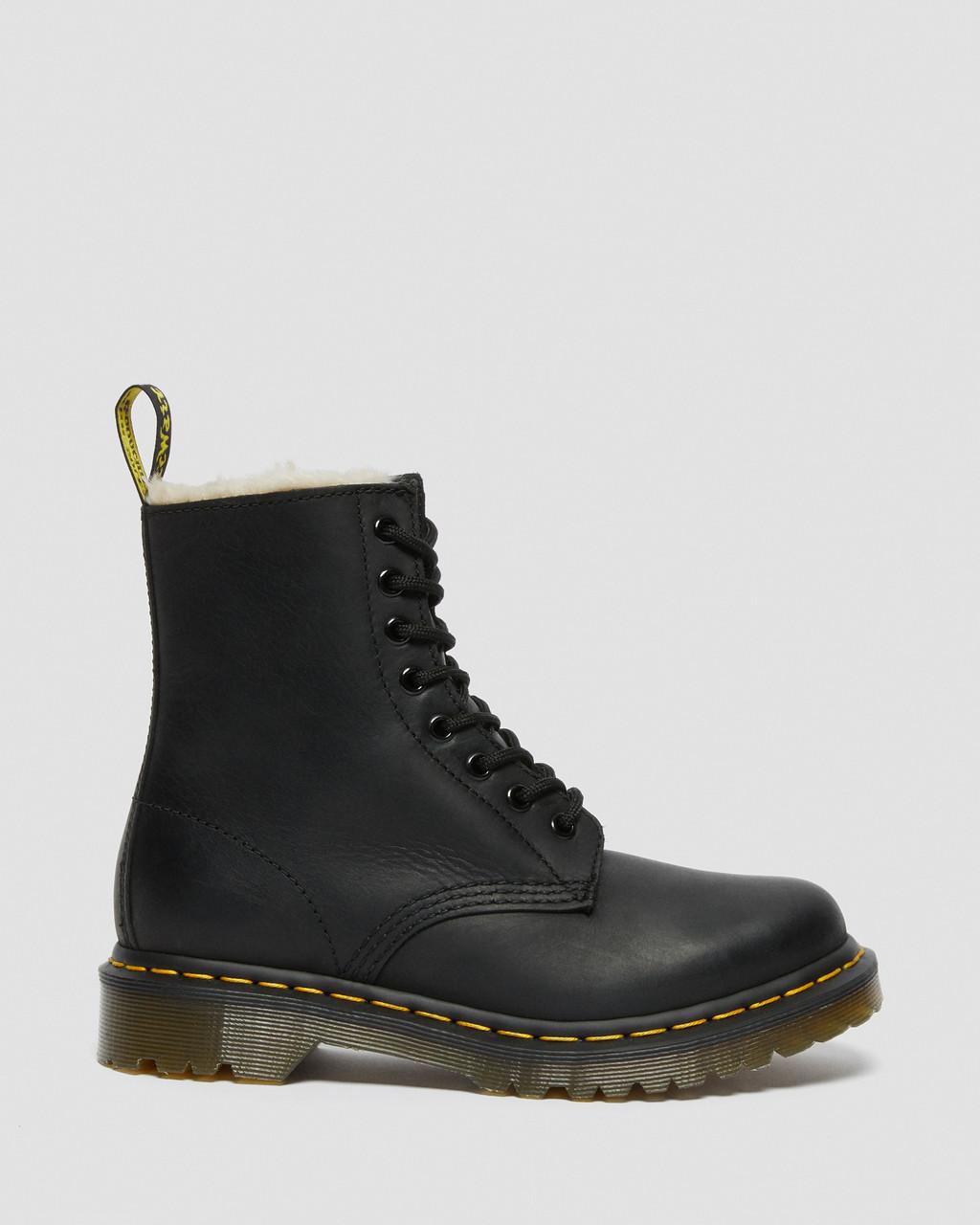1460 Serena Faux Fur Lined Leather Lace Up Boots