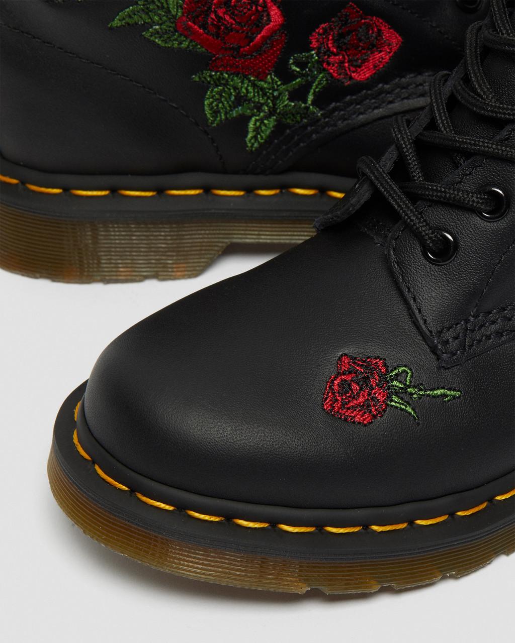 1460 Vonda Floral Rose Leather Lace Up Boots