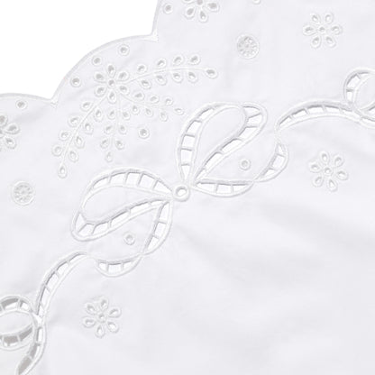 White Cotton Embroidered Mini Dress