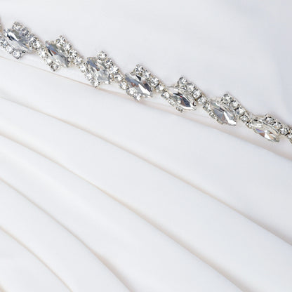 White Jersey Drape Maxi Dress