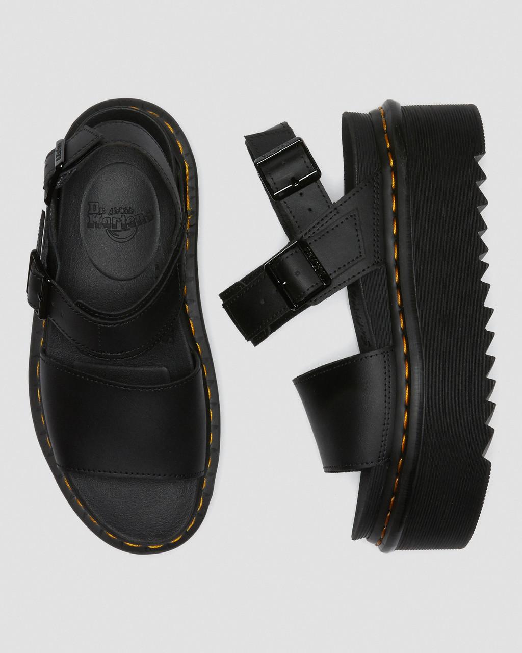 Voss Quad Leather Strap Platform Sandals