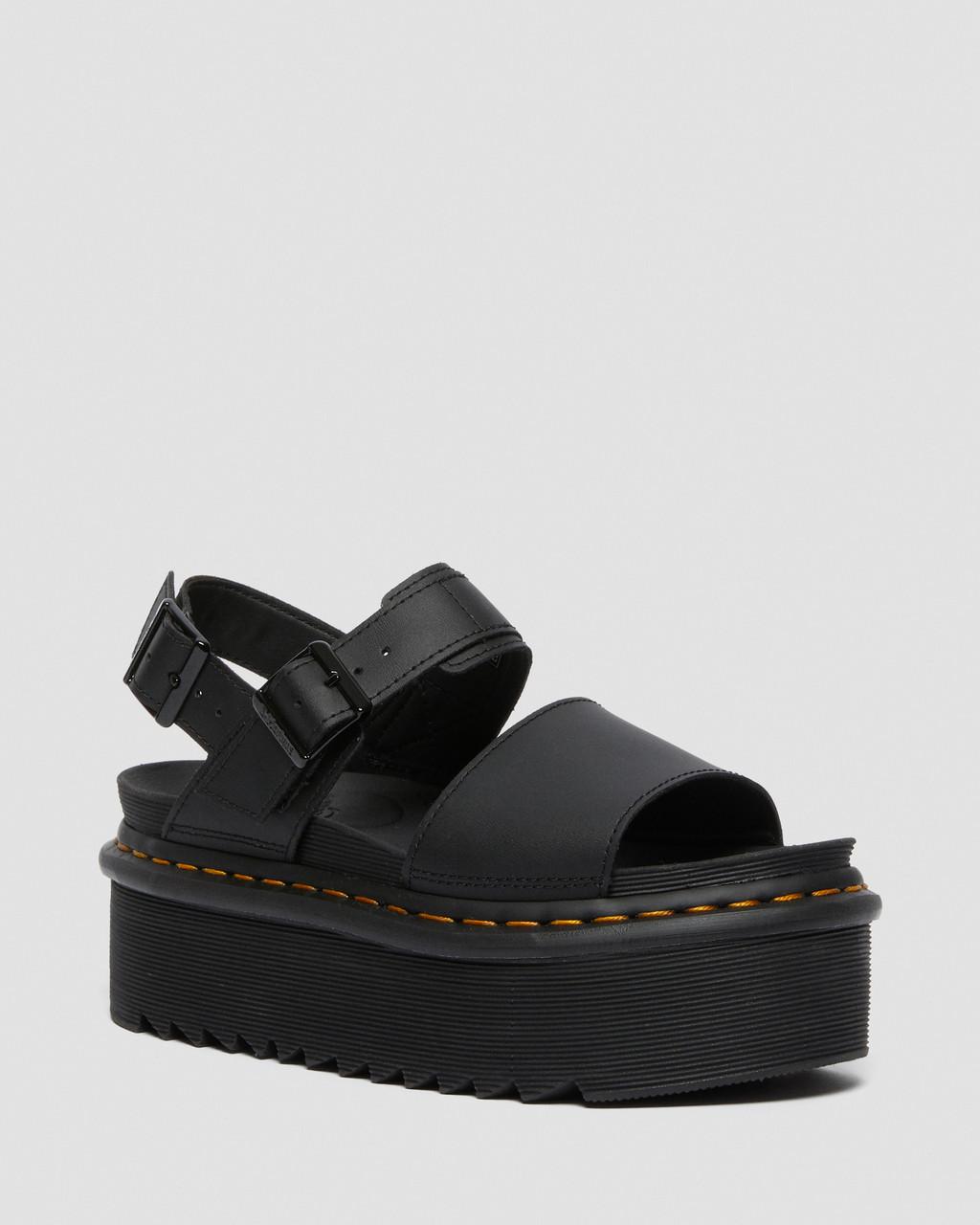 Voss Quad Leather Strap Platform Sandals