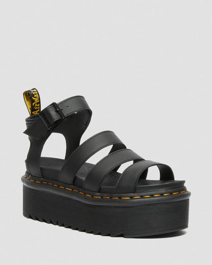 Blaire Quad Hydro Leather Platform Gladiator Sandals