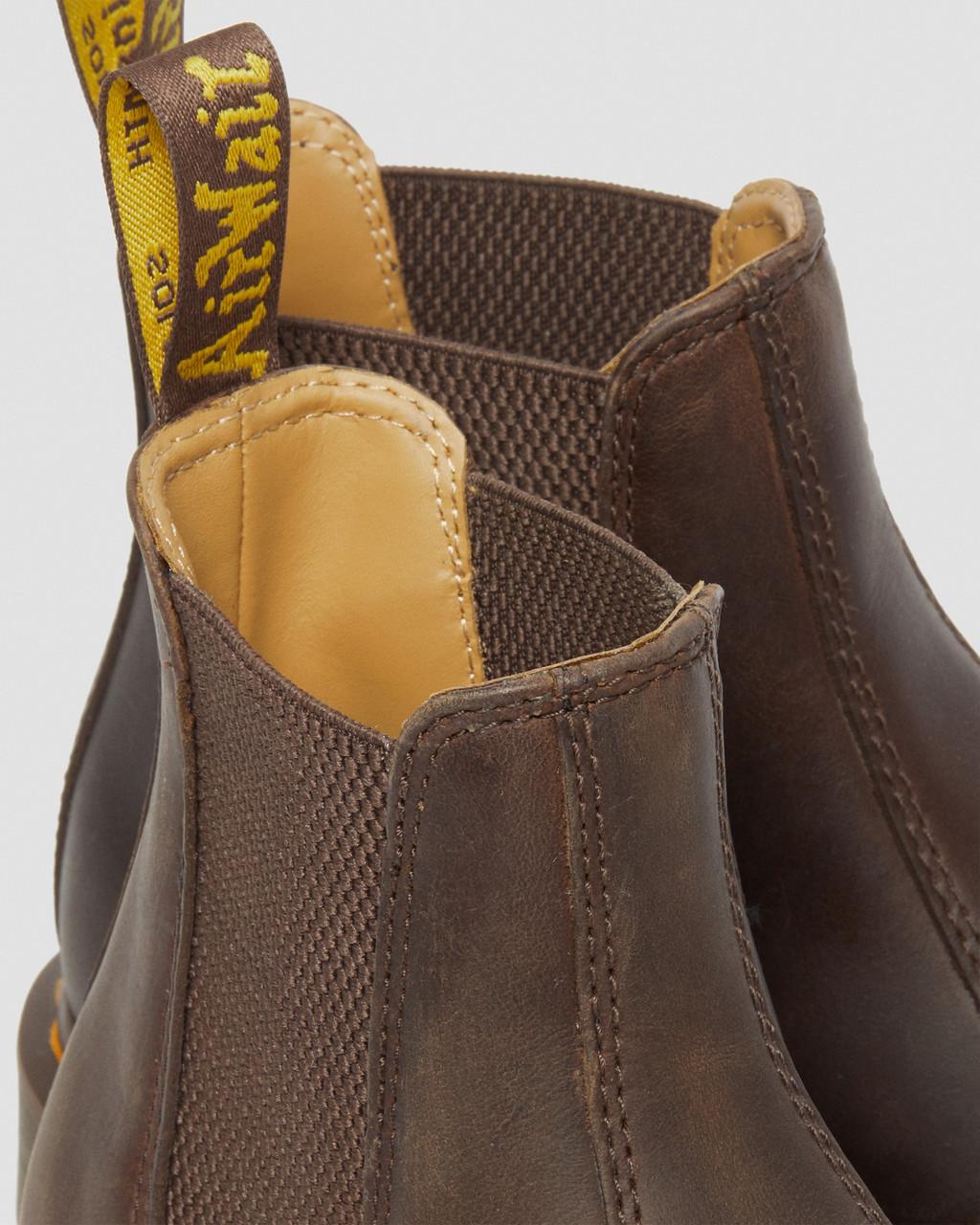 2976 Yellow Stitch Crazy Horse Leather Chelsea Boots