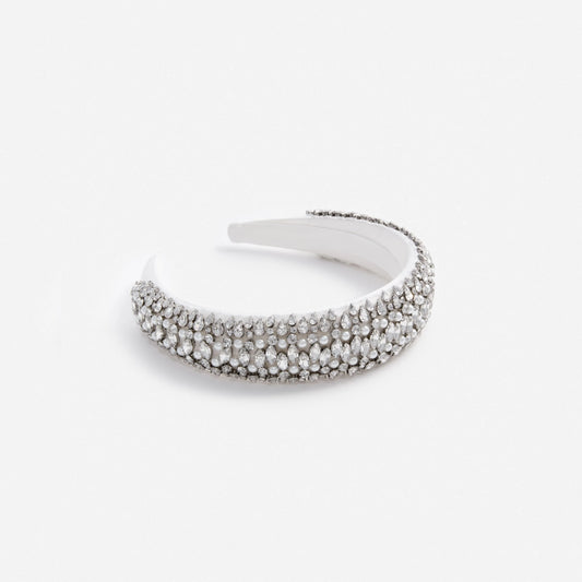Pearl Crystal Satin Headband