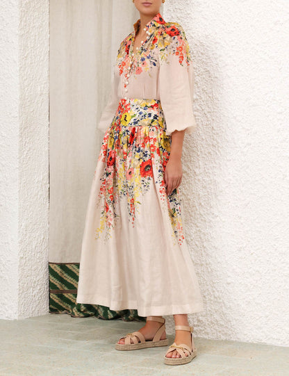 Alight Basque Midi Skirt
