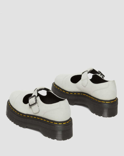 Bethan Tumbled Nubuck Leather Platform Mary Jane Shoes