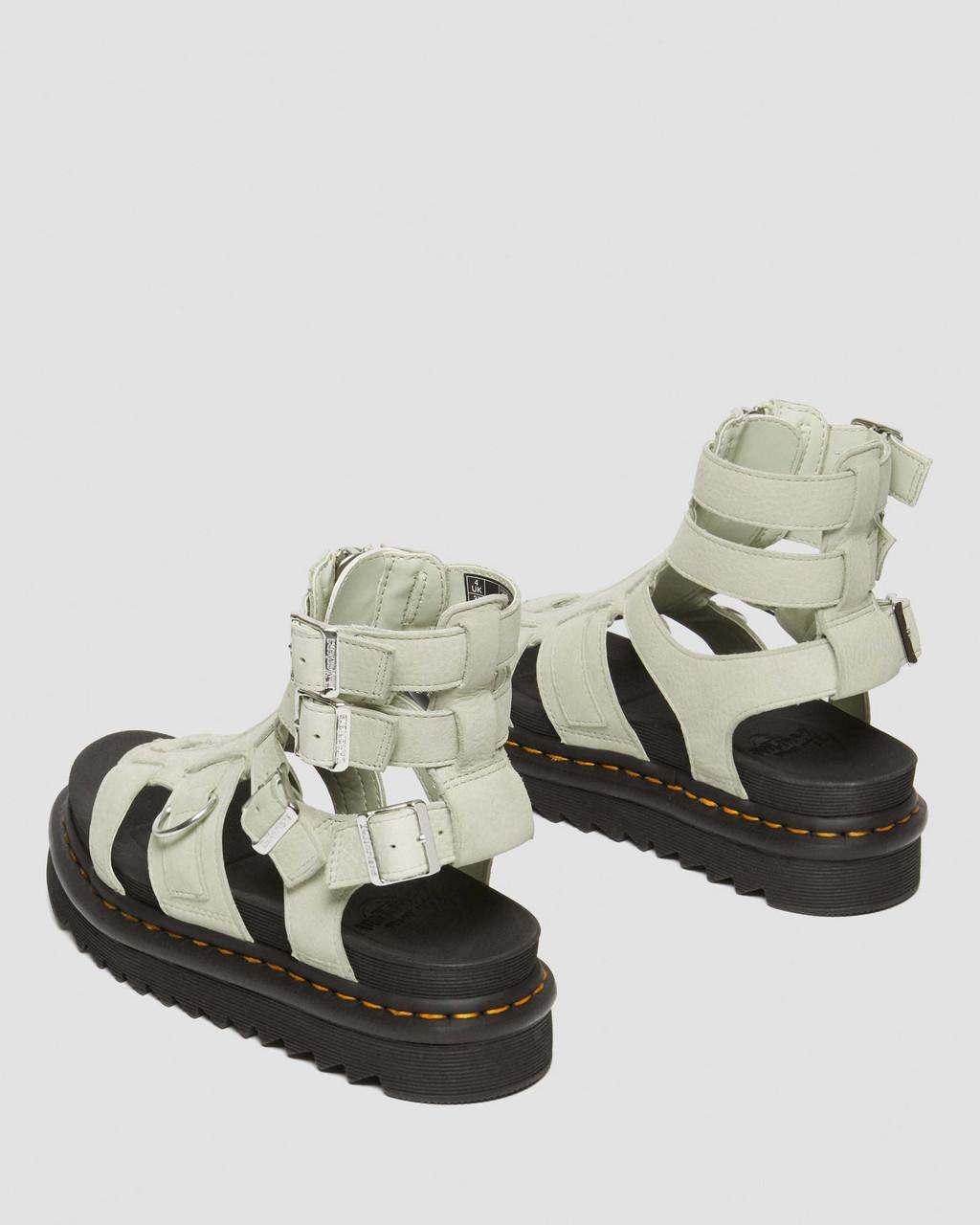Olson Tumbled Nubuck Leather Gladiator Zip Sandals