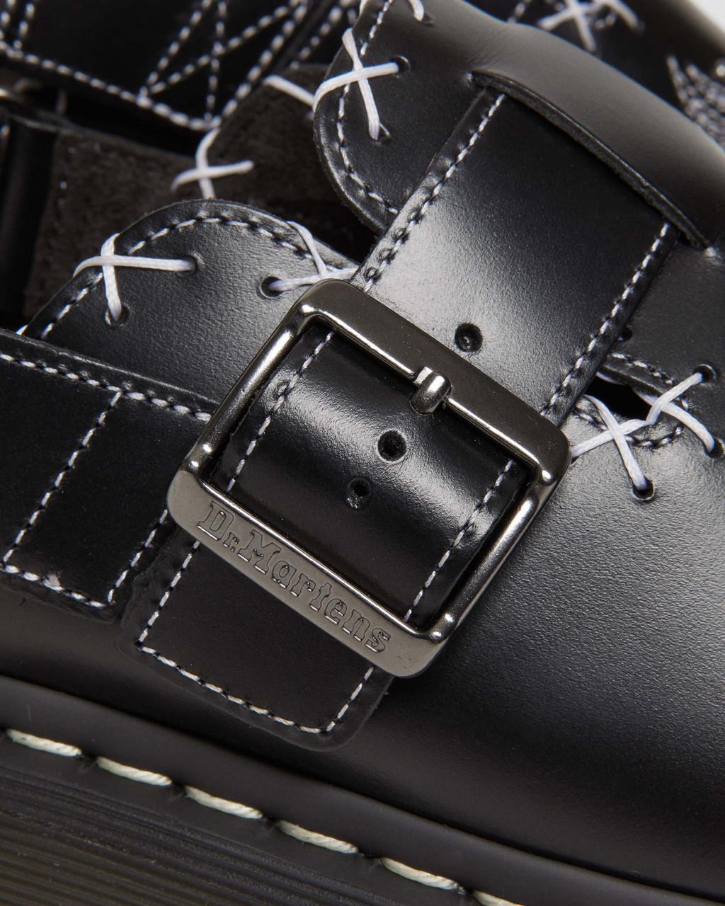 Jorge Contrast Stitch Leather Mules