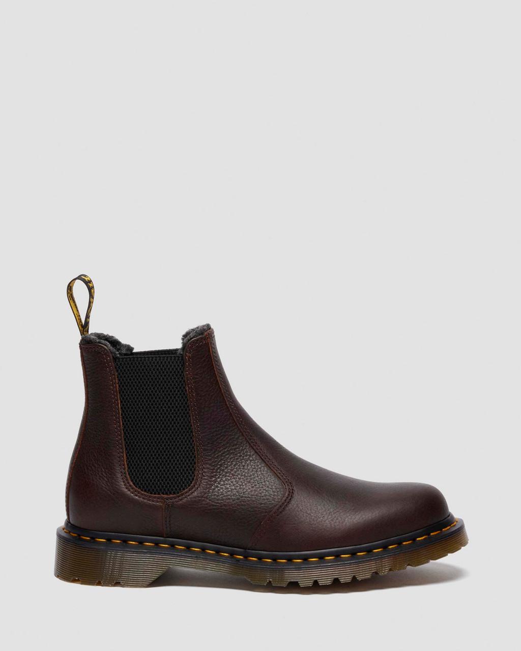 2976 Faux Fur Lined Grizzly Leather Chelsea Boots