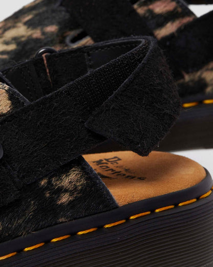 Jorge II Contrast Hair-On Mules