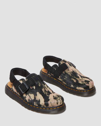 Jorge II Contrast Hair-On Mules