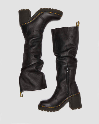 Kasey Virginia Leather Knee High Heeled Boots