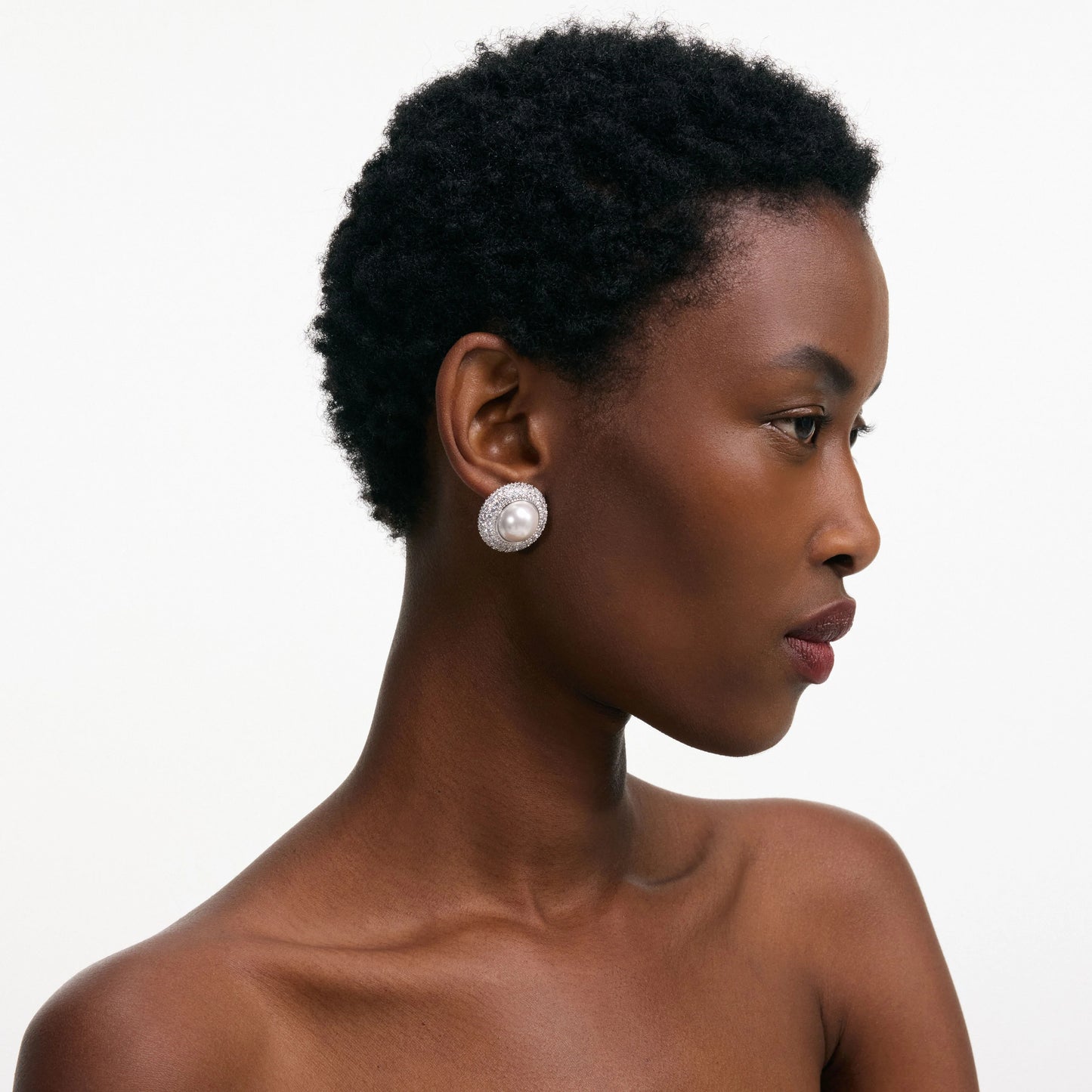Small Crystal Pearl Earrings