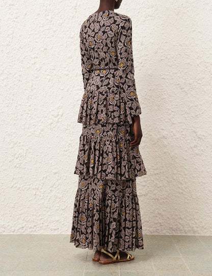 Ottie Tiered Midi Dress