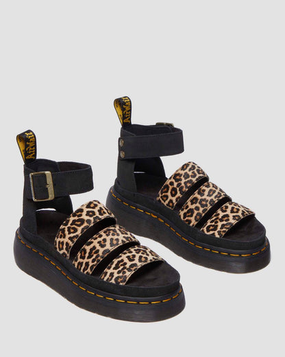 Clarissa Ii Quad Leopard Leather Platform Sandals