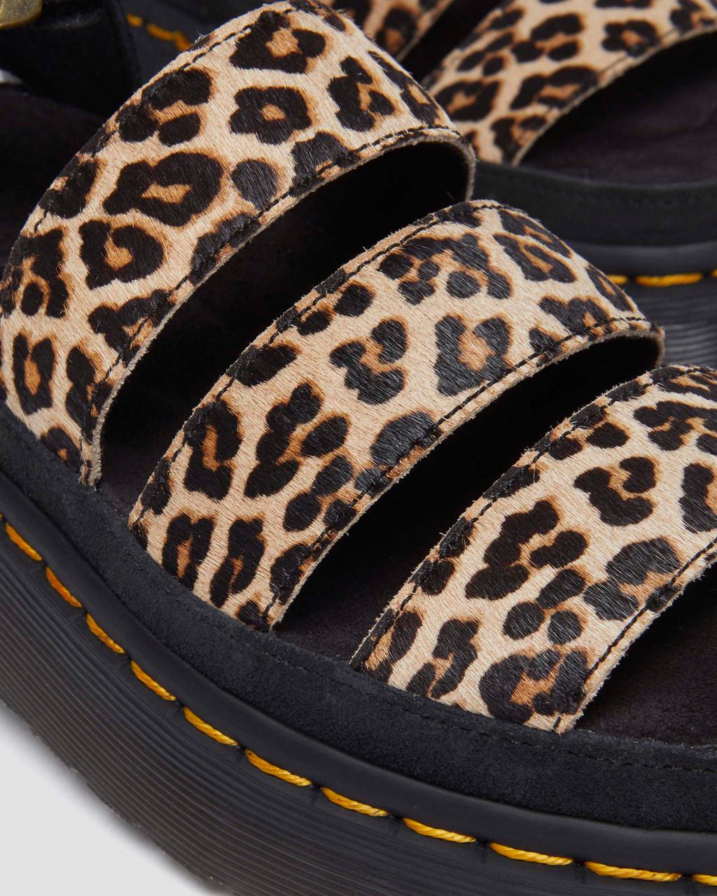 Clarissa Ii Quad Leopard Leather Platform Sandals