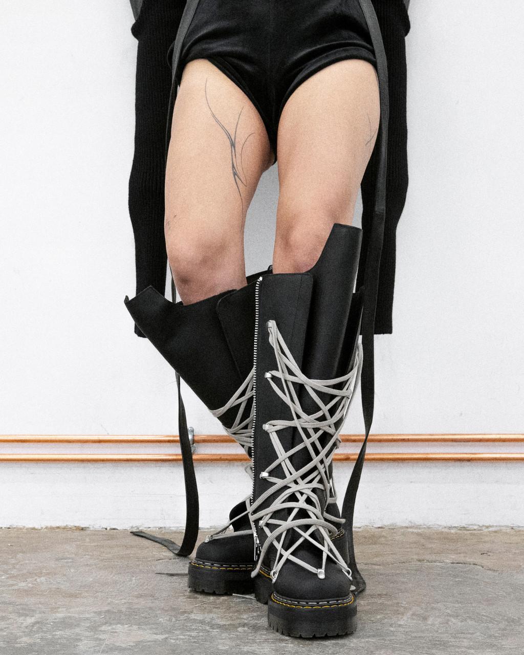 1B60 Rick Owens Pentalace Boots