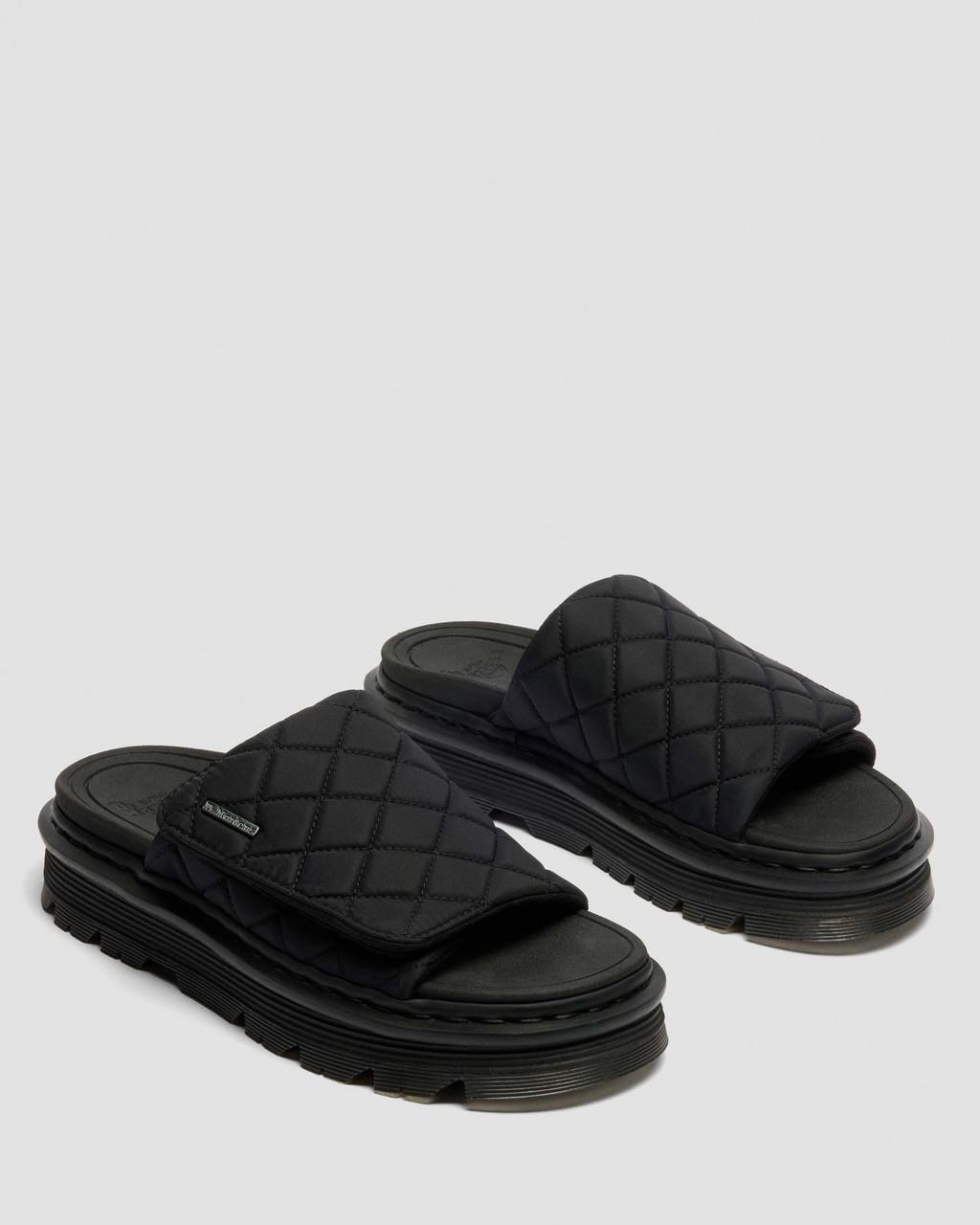 Zebzag Quilted Canvas Platform Slides