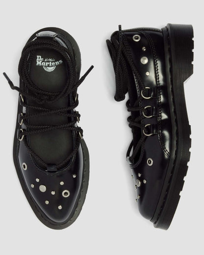 ELPHIE II STUDDED BUTTERO LEATHER BALLET FLATS