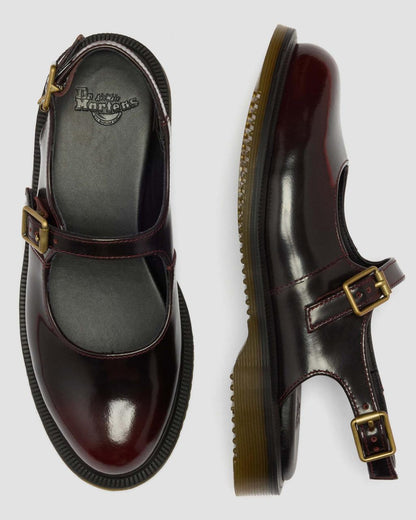 Madaline Mary Jane Rub Off Leather Sling Back Shoes