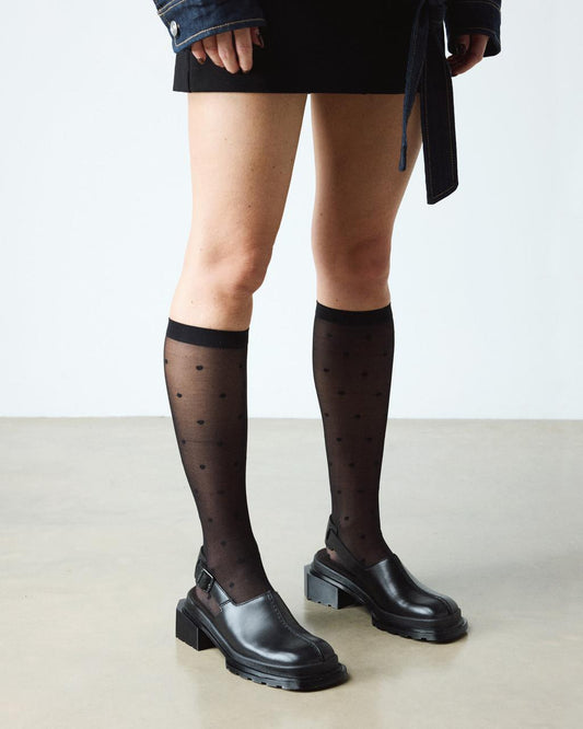 Maybole Square Toe Leather Mules