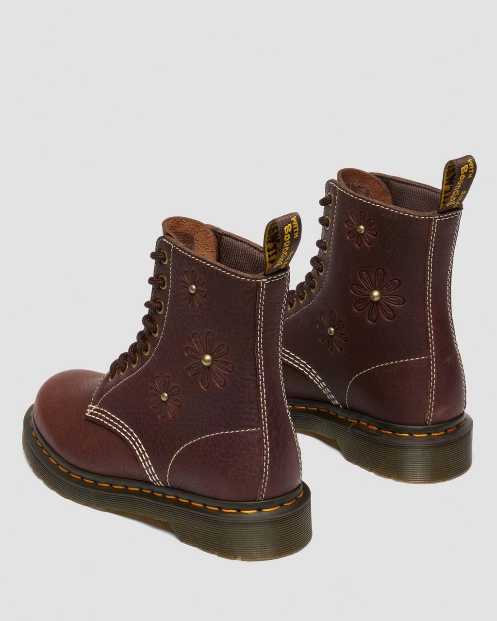 1460 Pascal Flower Grizzly Leather Boots